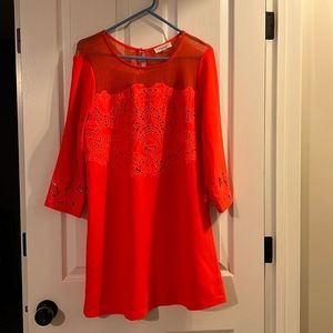 Neon orange dress/ size medium